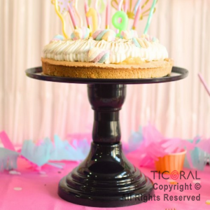 BANDEJA ALZADA TAMA�O SMALL CAKE NEGRO 23 CM X 19 CM (PC-015) x 1
